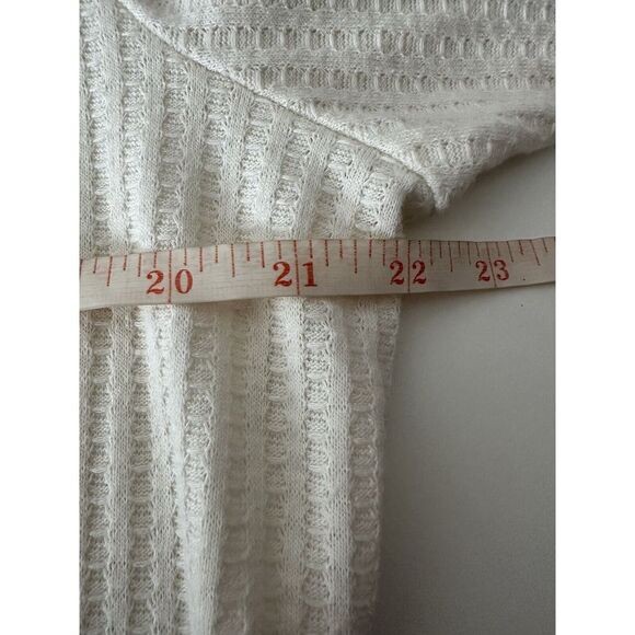 Chaser Top Women XXL Beige Long Sleeve Waffle Knit Cozy Blouse Stretch Classic - Picture 10 of 11